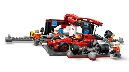 LEGO 60443 City F1 Pit Stop & Pit Crew with Ferrari Car