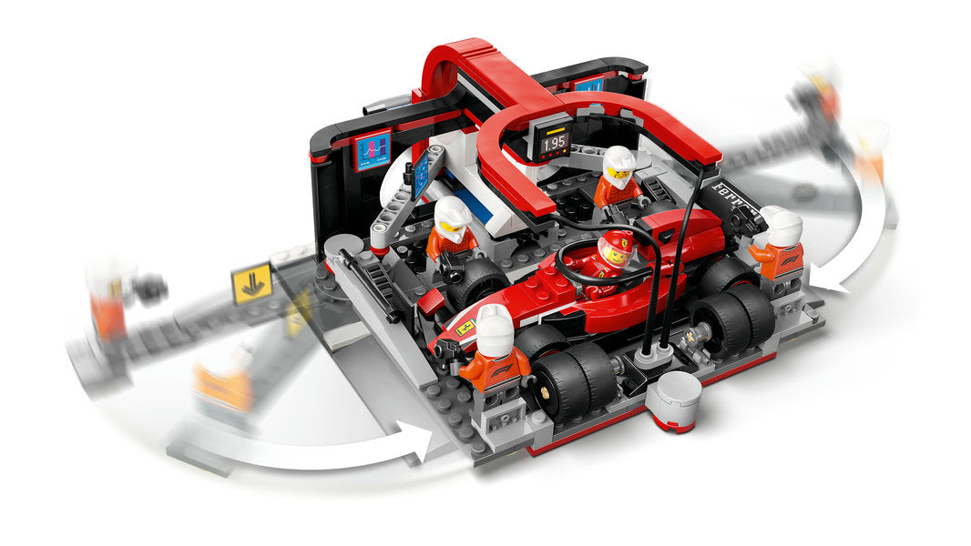 LEGO 60443 City F1 Pit Stop & Pit Crew with Ferrari Car