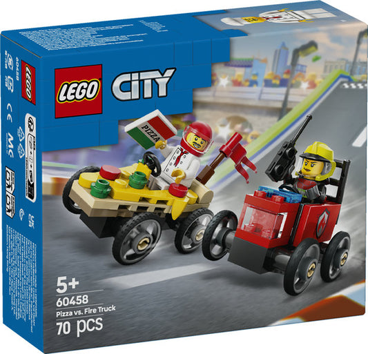 LEGO 60458 City Pizza vs. Fire Truck Race Car Pack