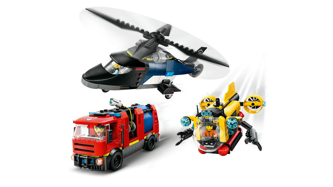 LEGO 60462 City Helicopter, Fire Truck & Subamarine Remix