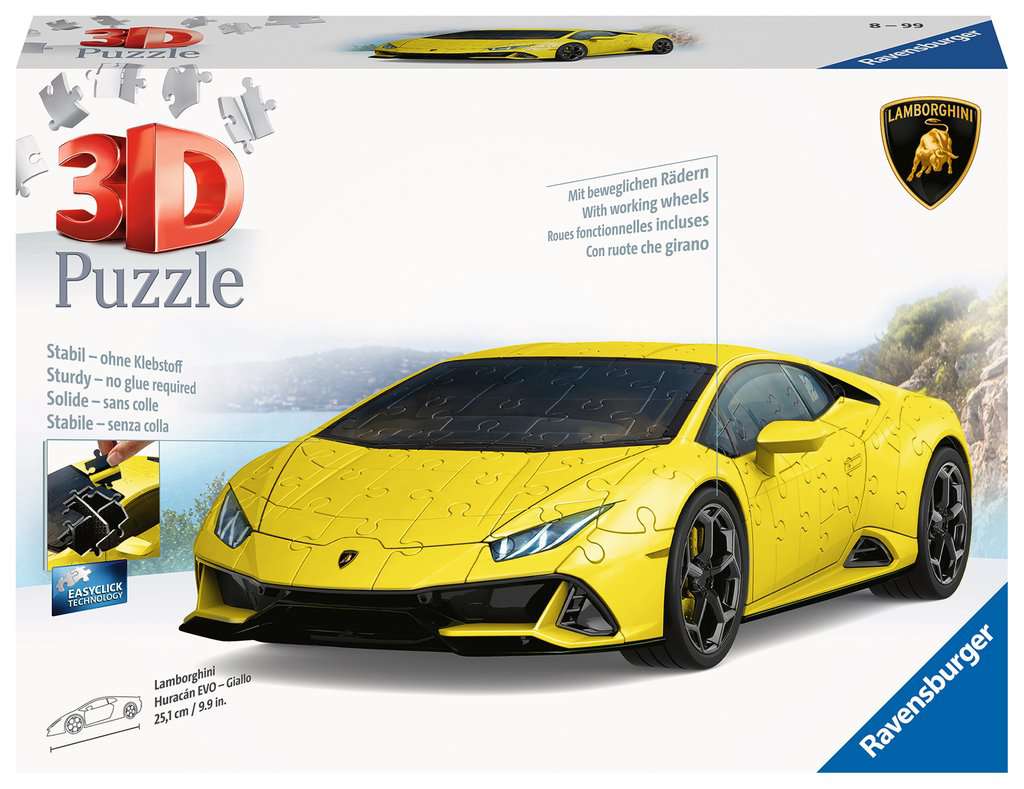 Lamborghini Huracan Yelloe 3D Jigsaw Puzzle