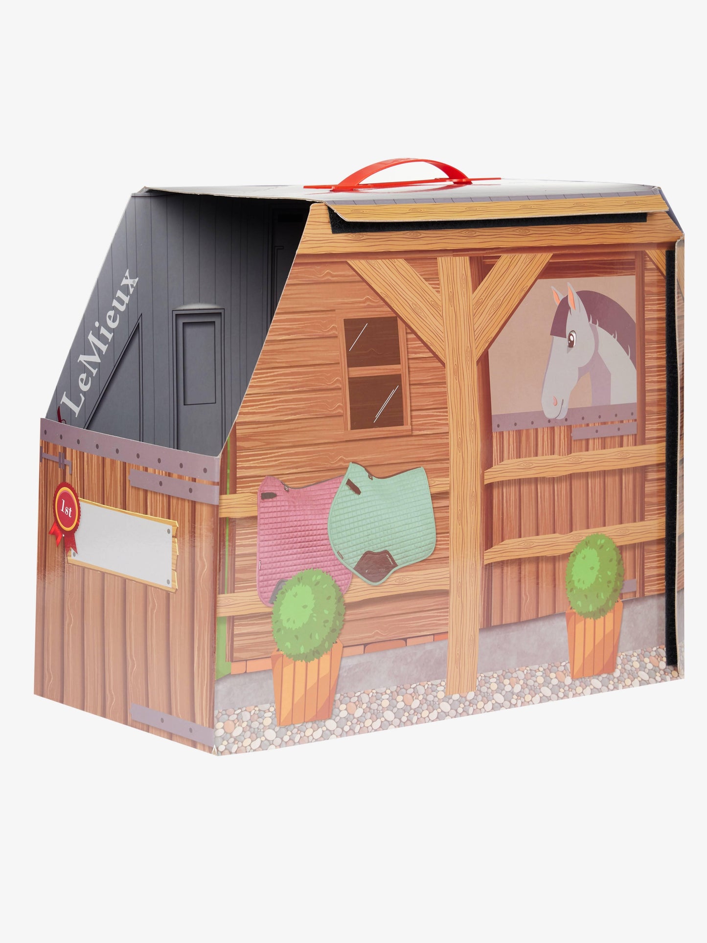 LeMieux Toy Pony Carry Reversible Cardboard Stable