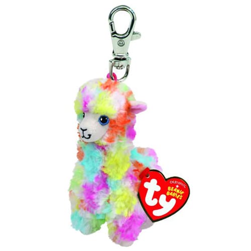 Lola Multi Coloured Llama – Beanie – Key Clip