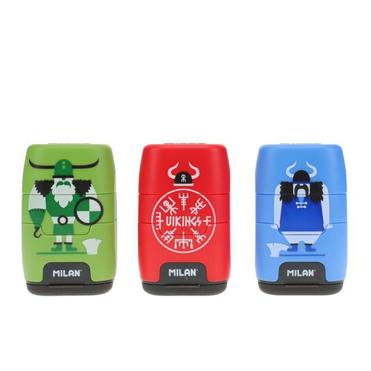 Milan Compact Viking Twin Hole Sharpener & Eraser
