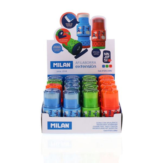 Milan Capsule Ninjutsu Single Hole Sharpener & Eraser
