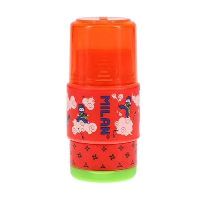 Milan Capsule Ninjutsu Single Hole Sharpener & Eraser