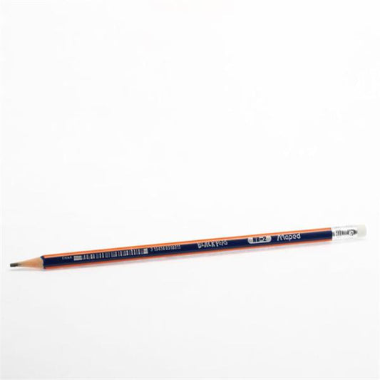 Maped Black Peps Wood Free Ergo HB Pencil with Eraser