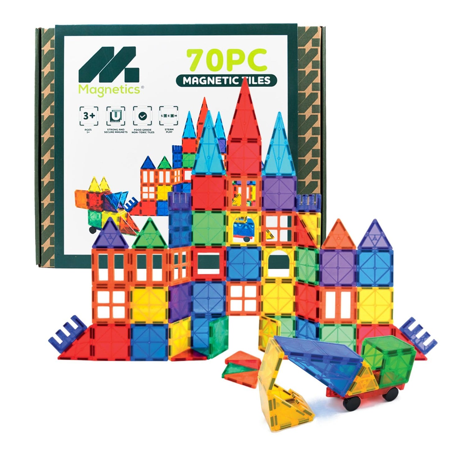 Magnetic Tiles 70 Piece Set