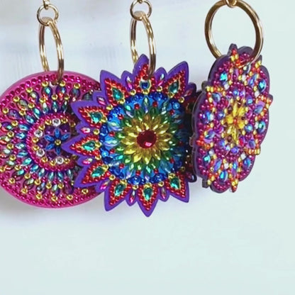 Mandalas Crystal KeyRing Set