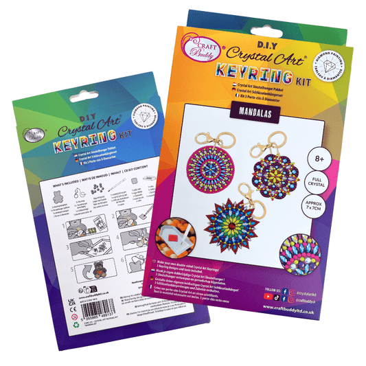 Mandalas Crystal KeyRing Set