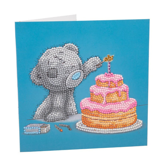 Crystal Art Card 18X18 Tatty Teddy Birthday