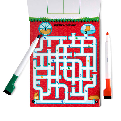 Animal Games Wipe-Off Activity Pad On the Go Travel Activity