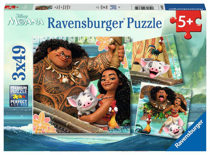 Ravensburger Moana Born To Voyage 3x49 Piece Jigsaw Puzzle