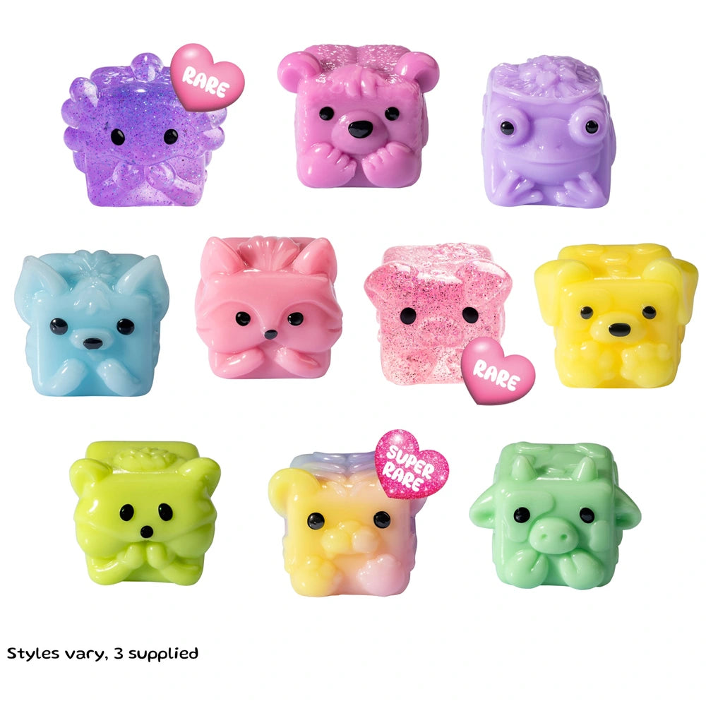 MushyKinz Mystery Mini Mushy Taba Squishies Fidget Toy 3 Pack Assortment