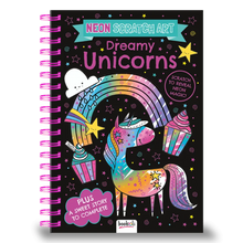 Neon Scratch Art Dreamy Unicorns