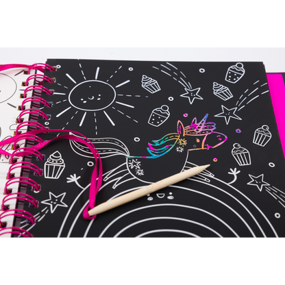 Neon Scratch Art Dreamy Unicorns