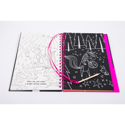 Neon Scratch Art Dreamy Unicorns
