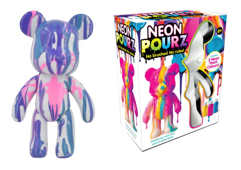 Neon Pourz Marble Paint a Bear