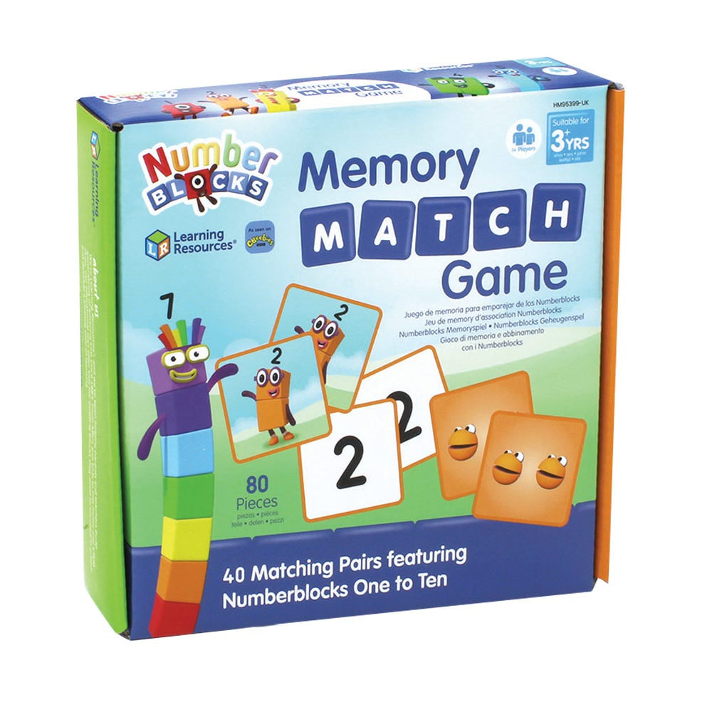 NumberBlocks Memory Match Game