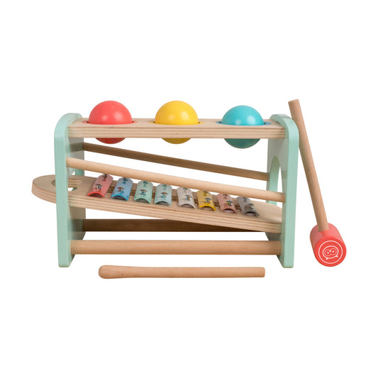 Owl & Fox Wooden Xylophone Activity Bench