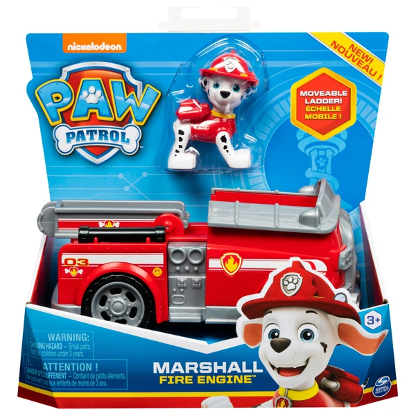 Paw Patrol Marshall Fire Engine Basic Vehicle With Pup