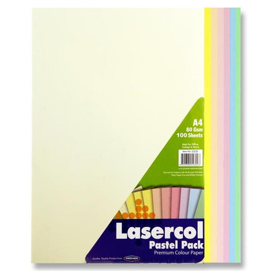 A4 Paper Rainbow Pastels 80gsm 100pk