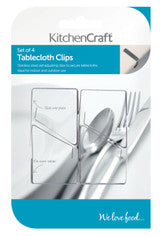 Set of 4 Stainless Steel Table Cloth Clips