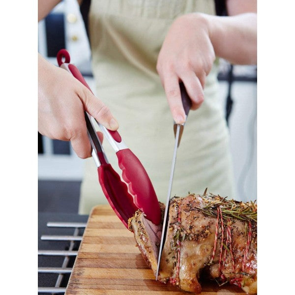 9In Steelex Silicone Tongs
