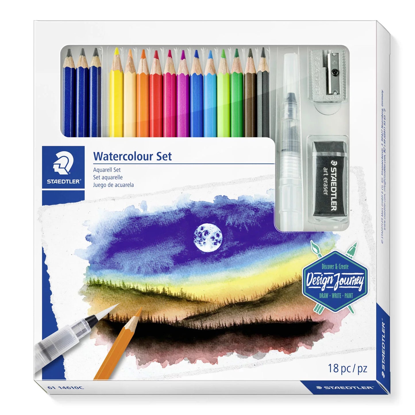 Staedtler 18pc Mixed Watercolour Pencil Set