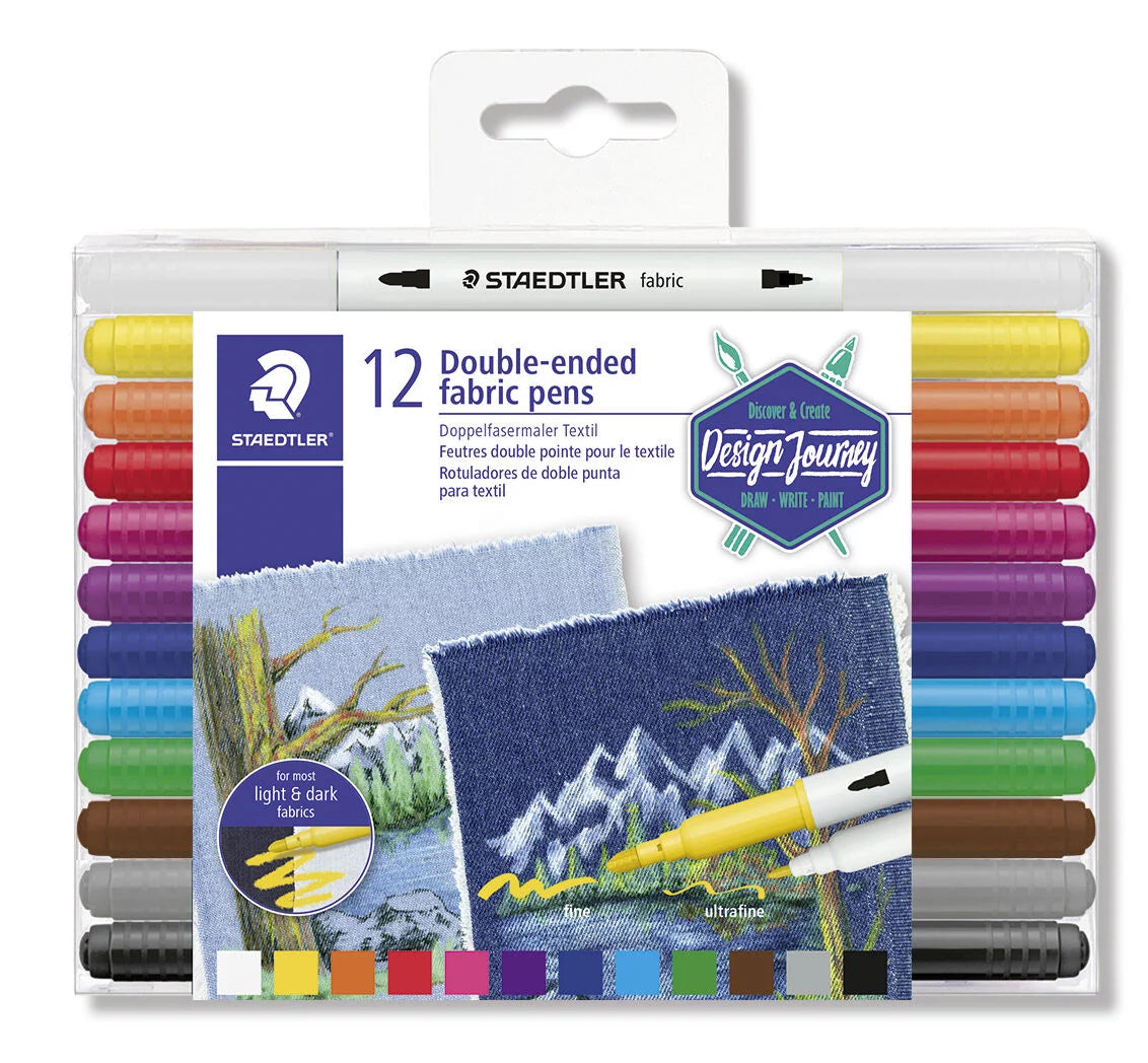 Staedtler 12 Double Ended Fabric Pens