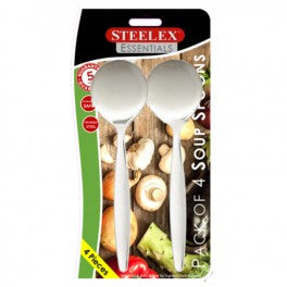 Steelex Soup Spoon 4pk