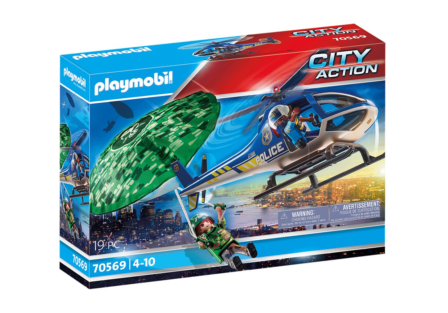 Playmobil 70569 Police Parachute Helicopter