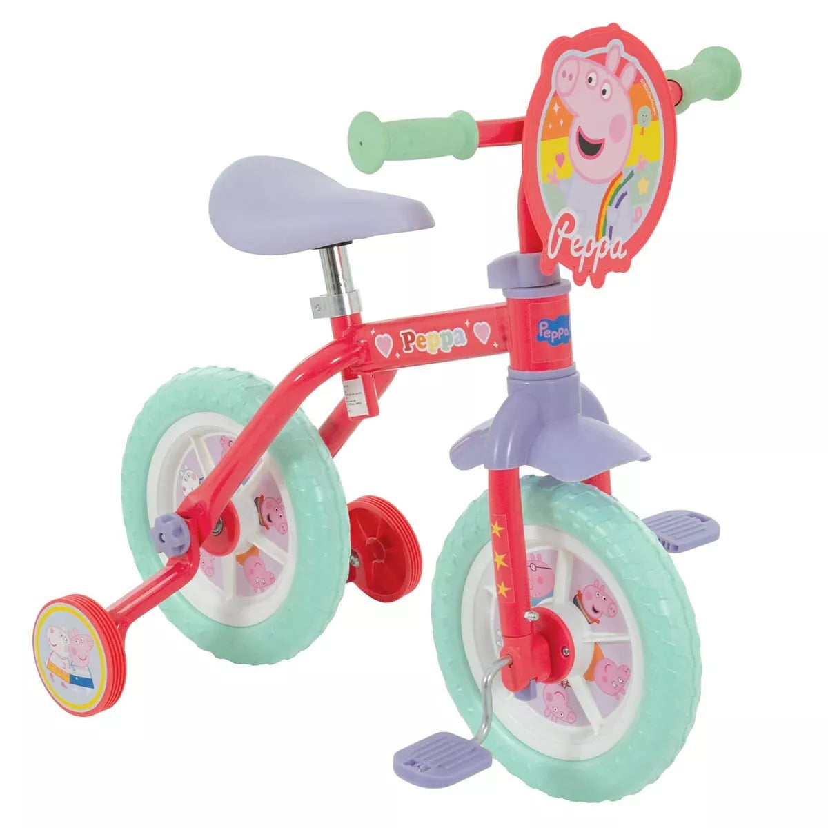 Peppa Pig 10 Inch 2 in 1 Training Bike