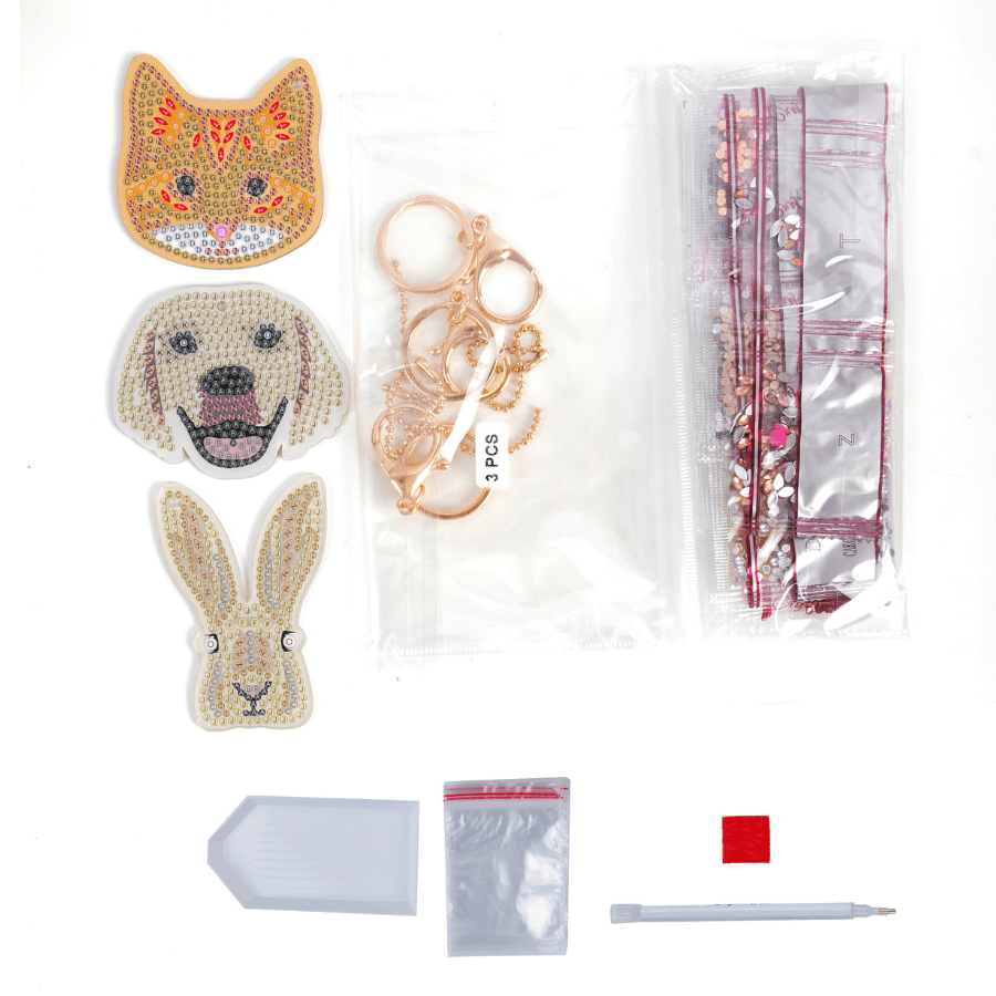 Perfect Pet Crystal KeyRing Set