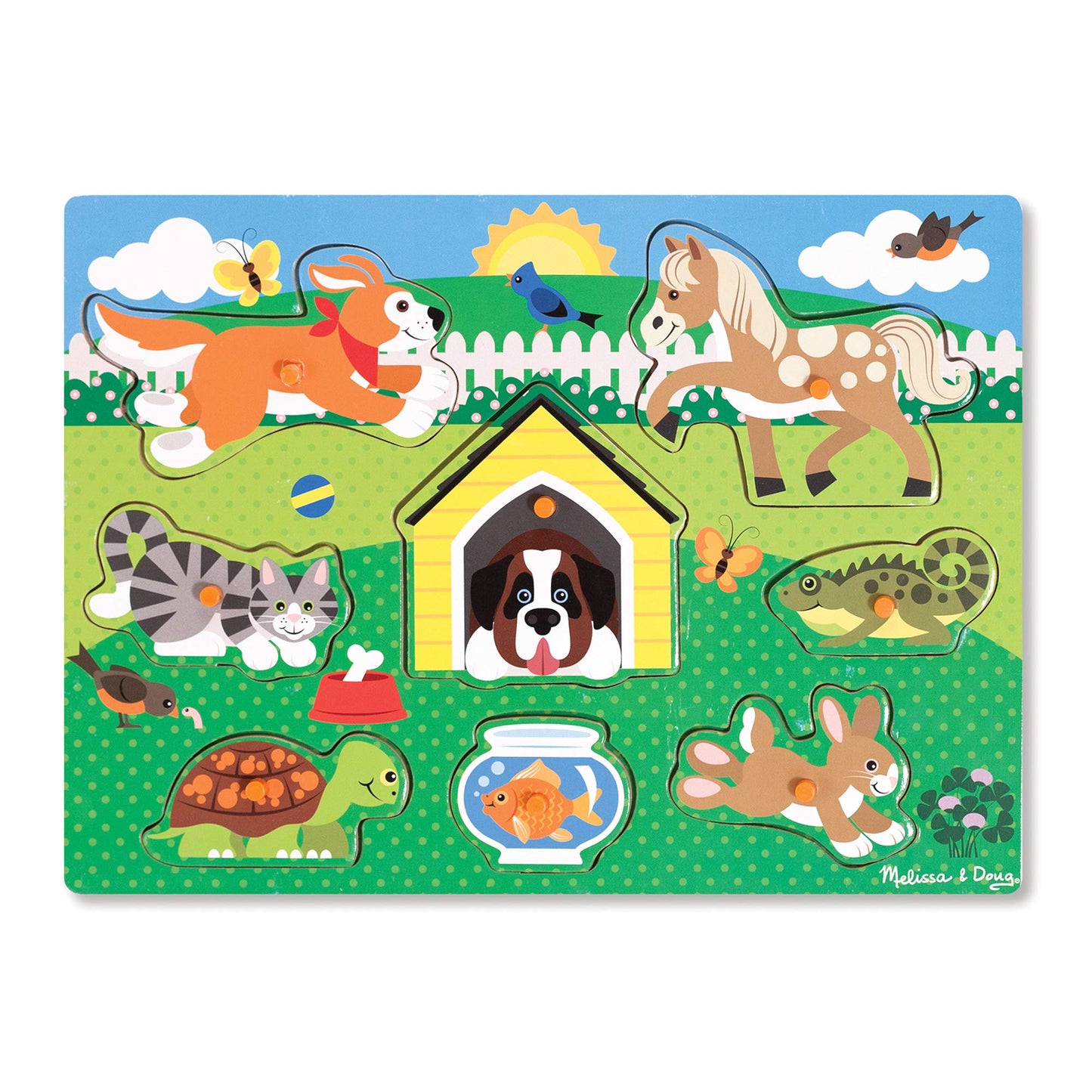 Melissa & Doug Wooden Peg Puzzle Pets