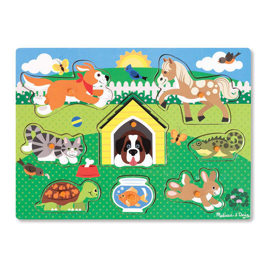 Melissa & Doug Wooden Peg Puzzle Pets