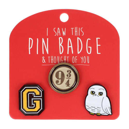 Pin Badge HP 9 & 3/4 & Owl