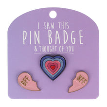 Pin Badge Love Heart Bffs