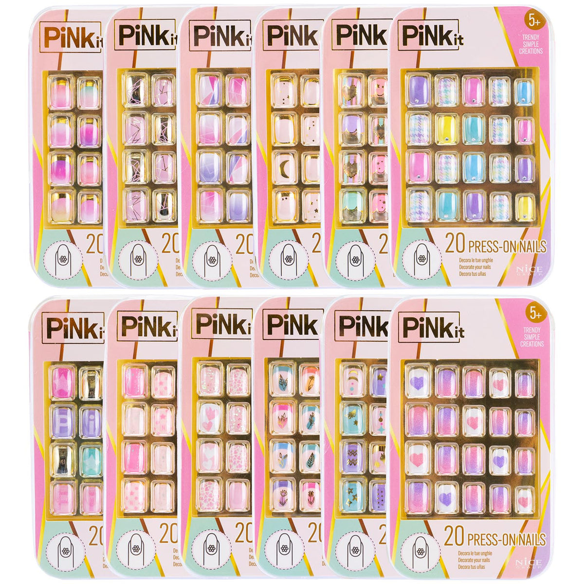Pink It Press On Nails