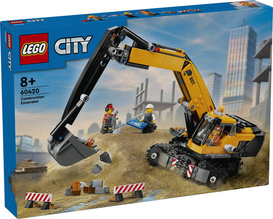 LEGO 60420 City Yellow Construction Excavator