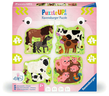 Ravensburger Puzzle Up Farm Animals 4 In A Box Jigsaw Puzzle