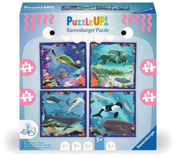 Ravensburger Puzzle Up Farm Ocean Life 4 In A Box Jigsaw Puzzle