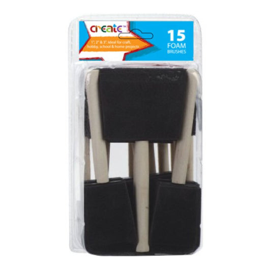 Create Foam Brush 15 Pack