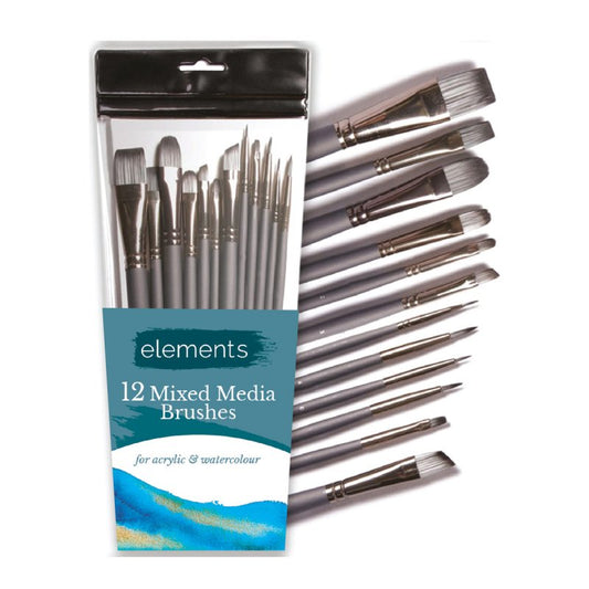 Elements Mixed Media Brushes 12 Pack