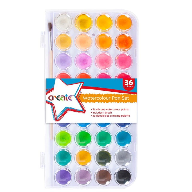 Create Watercolour Pan Set 36 Colours