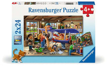 Ravensburger Airplane & Train Repairs 2x 24 piece Jigsaw Puzzle