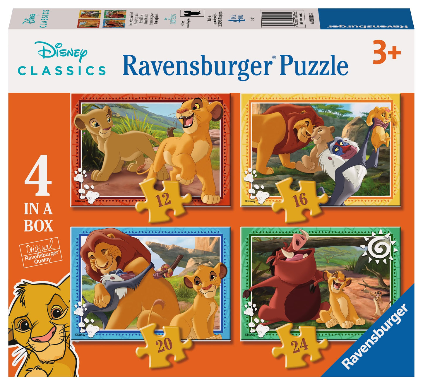 Ravensburger Lion King 4 In A Box Jigsaw Puzzle