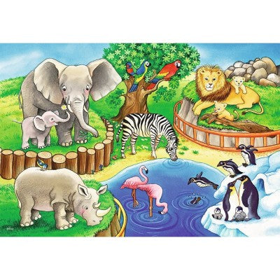 Ravensburger Animals In The Zoo 2 x 12 Piece Jigsaw Puzzle