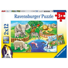 Ravensburger Animals In The Zoo 2 x 12 Piece Jigsaw Puzzle