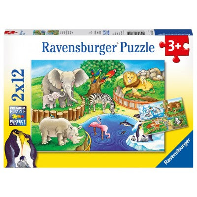Ravensburger Animals In The Zoo 2 x 12 Piece Jigsaw Puzzle